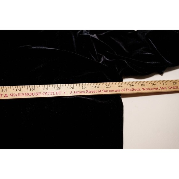 VTG Harve Bernard womens 8 black velvet wrap tunic blouse mini dress witchy goth - Picture 3 of 4